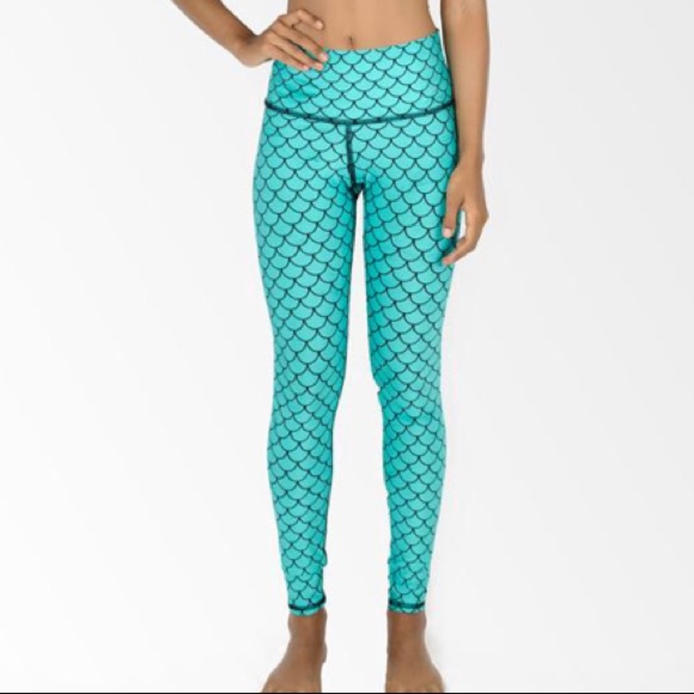 Teal Mermaid Yoga Leggings